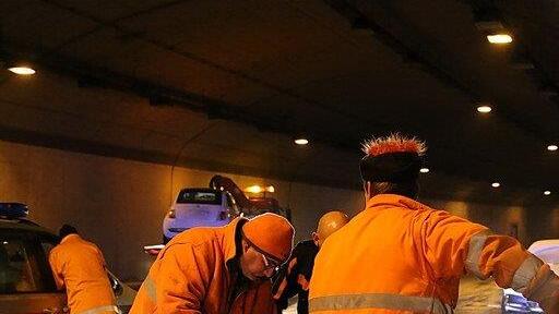 Crash im Lieferinger Tunnel