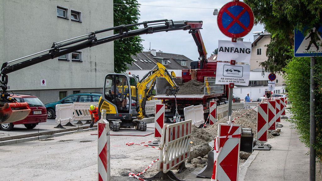 Baustelle an der Alten Grazer Bundesstraße