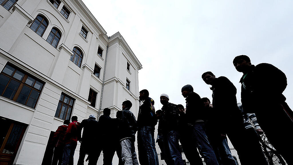 Asylwerber im Flüchtlingslager Traiskirchen