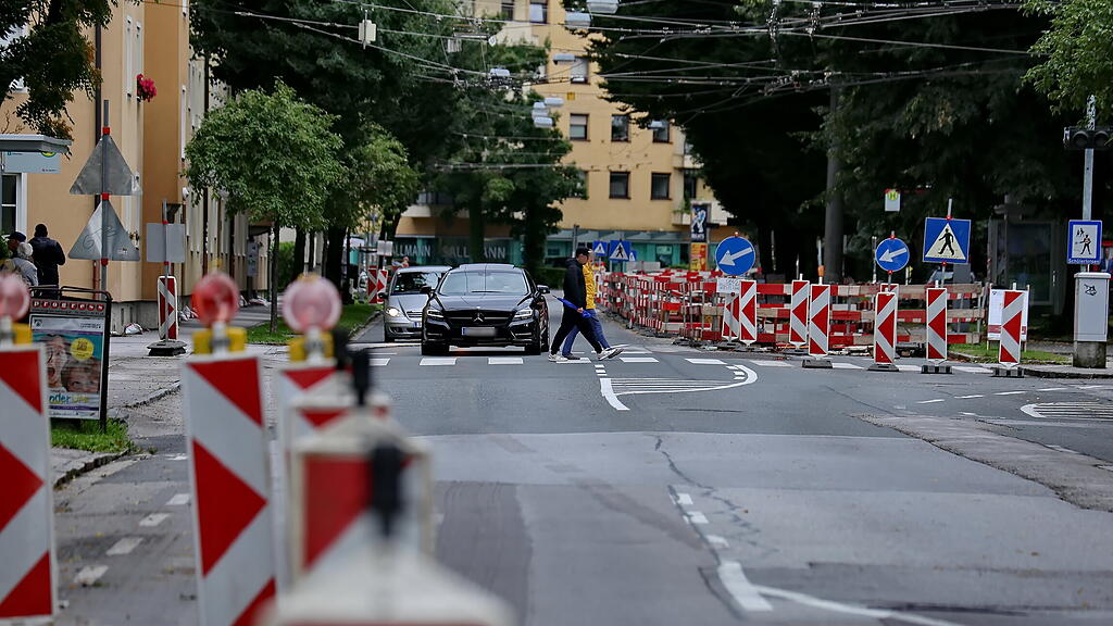 Straßensperren rund um Großbaustelle in Salzburg-Lehen