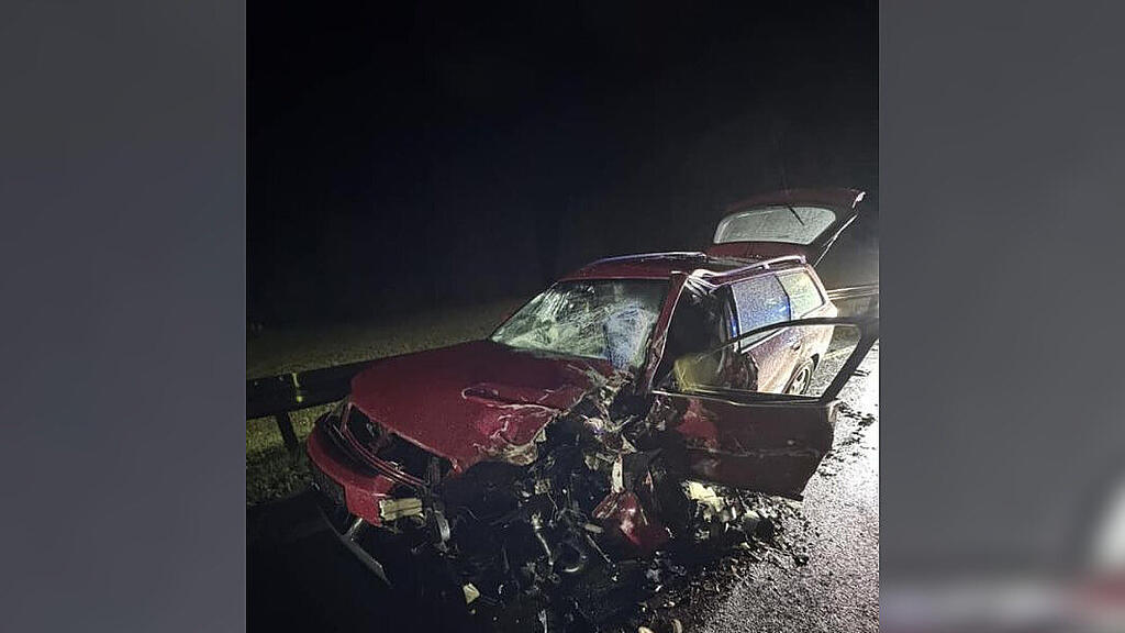 Frontalcrash auf B164 in Dienten