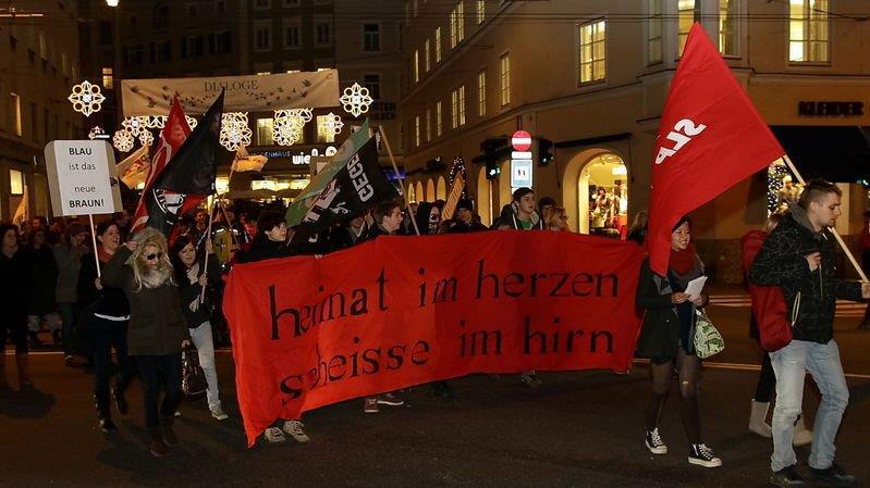 Demo gegen Strache