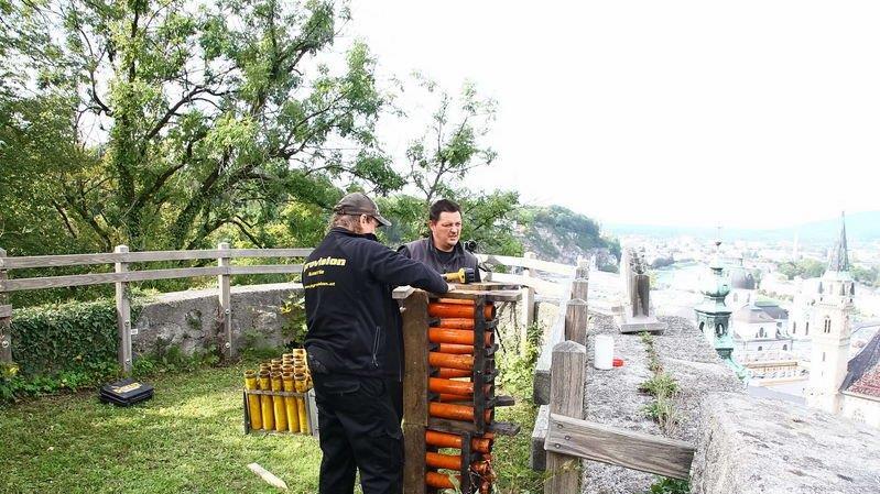 Aufbau: Feuerwerk