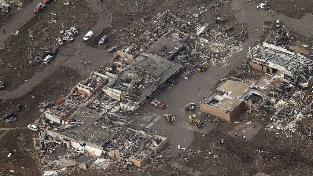 Tornado in Oklahoma: Luftaufnahmen der Zerstörung