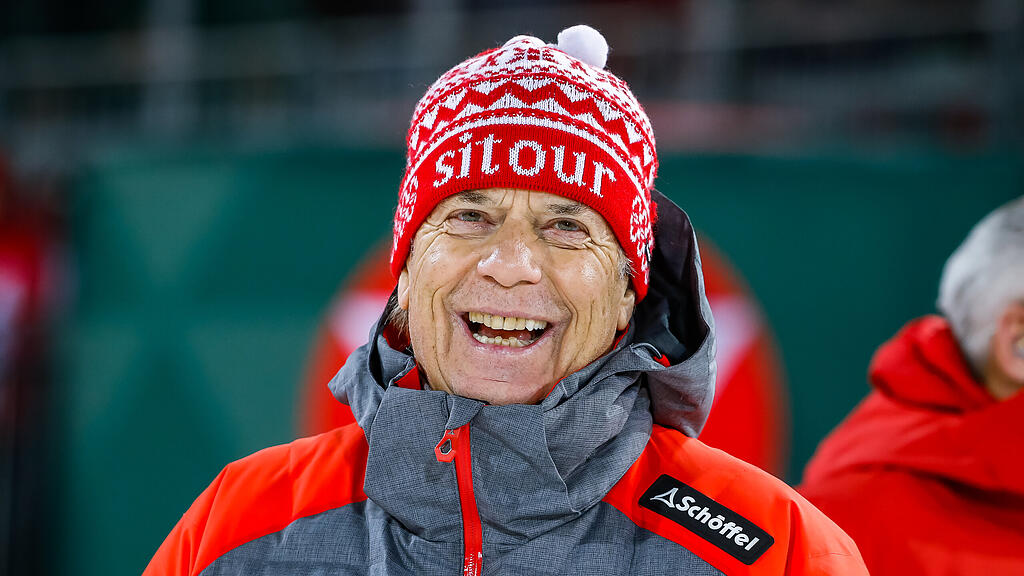 Peter Schröcksnadel bejubelt den Sieg von Hirscher.