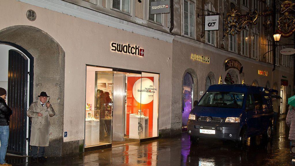Raubüberfall auf Uhrengeschäft in Getreidegasse