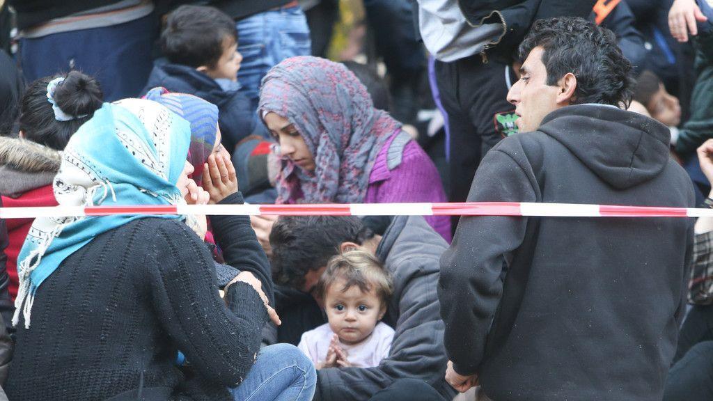 Flüchtlinge an der Grenze zwischen Oberösterreich und Deutschland