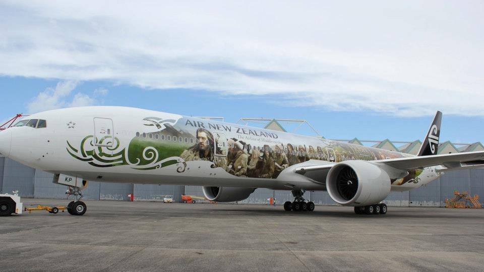 Das Flugzeug zum Hobbit-Film