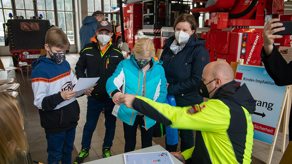 Kinder-Impfaktion bei Salzburger Berufsfeuerwehr