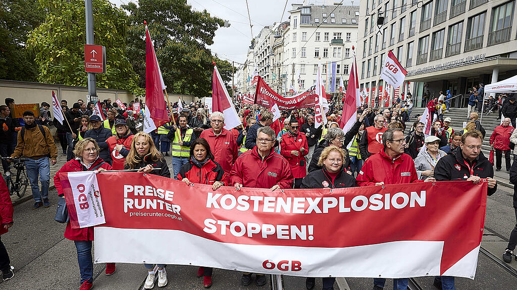 ÖGB-Demo in Wien