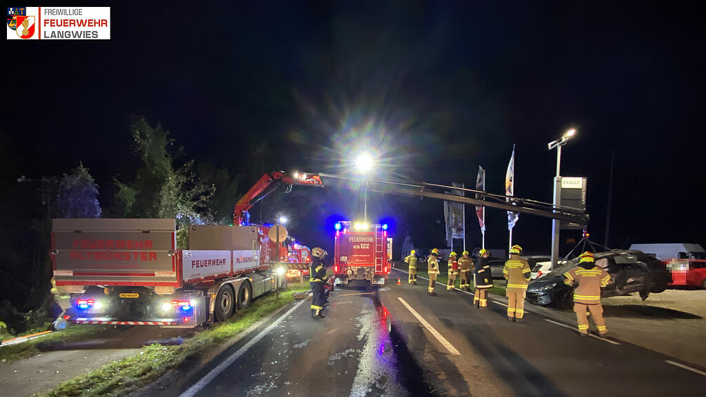 Pkw-Crash in Langwies am Traunsee