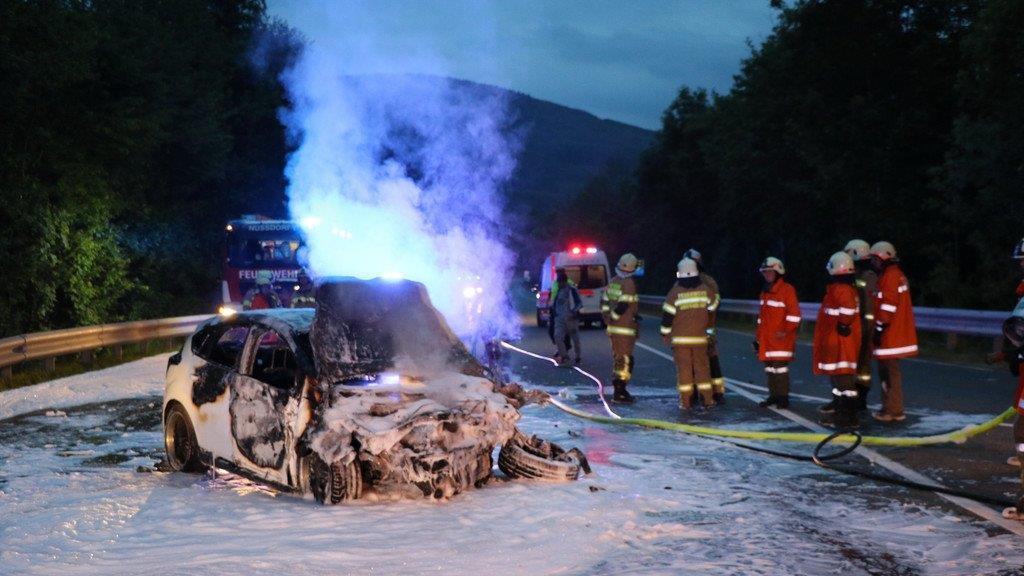 Schwerer Crash auf der B156