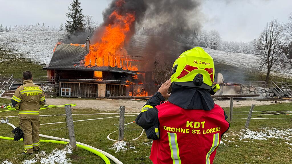 Buchbergalm in St. Gilgen abgebrannt