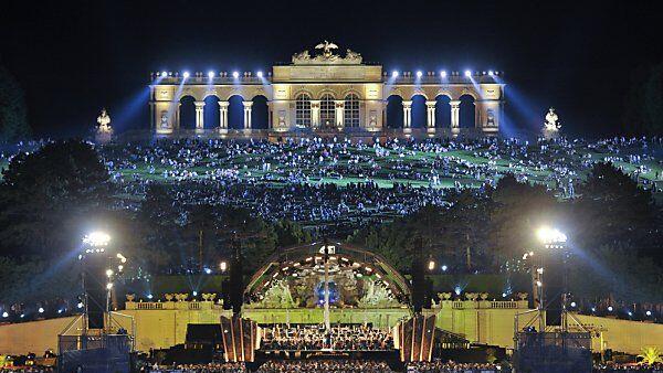 Skizirkus statt Philharmonikern vor der Gloriette?