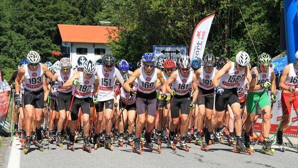 Mit Rollen an den Füßen ging es am Samstag bei "Climb the Goas" rund neun Kilomter auf den Gaisberg hinauf.