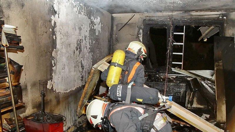Bilder vom Schlafzimmerbrand