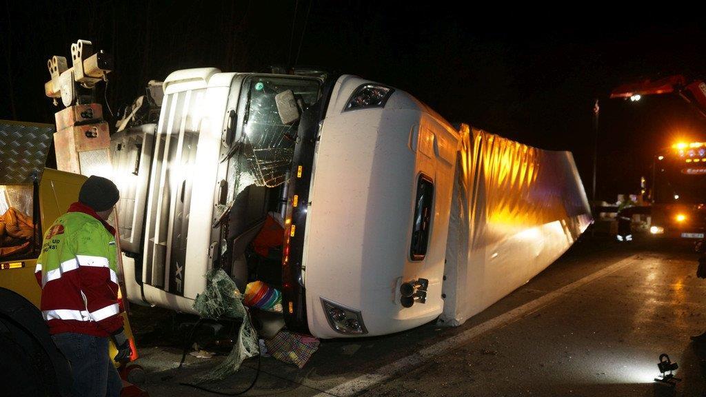 Lkw-Unfall auf  A1II
