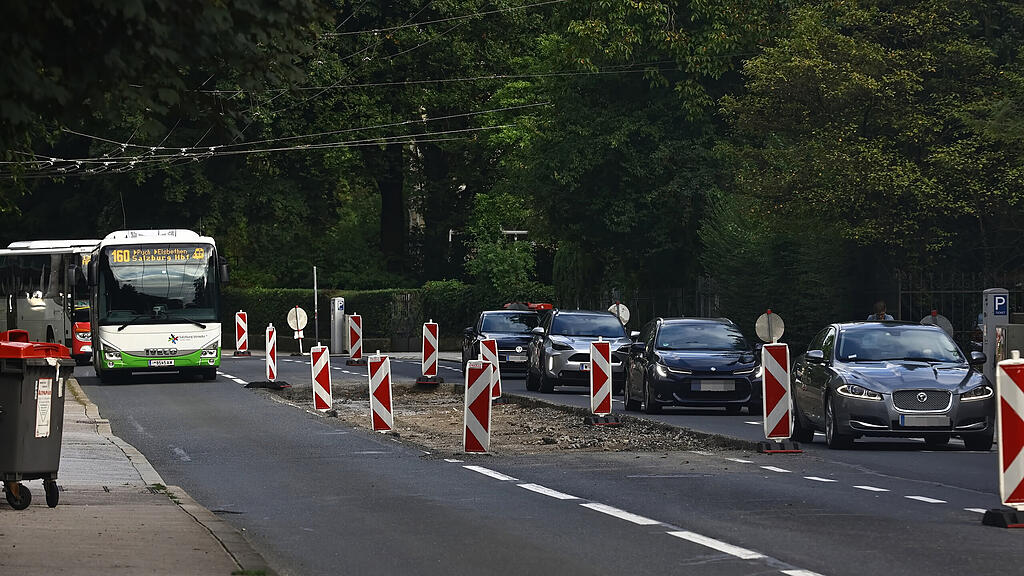 Baustelle auf Salzburger Imbergstraße: