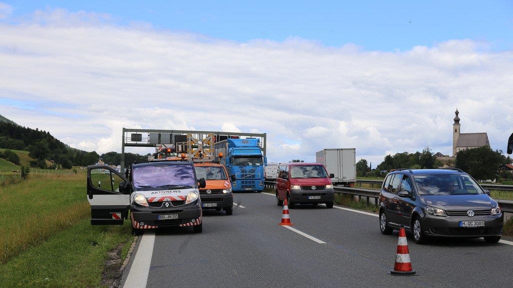 Wohnwagencrash auf A8