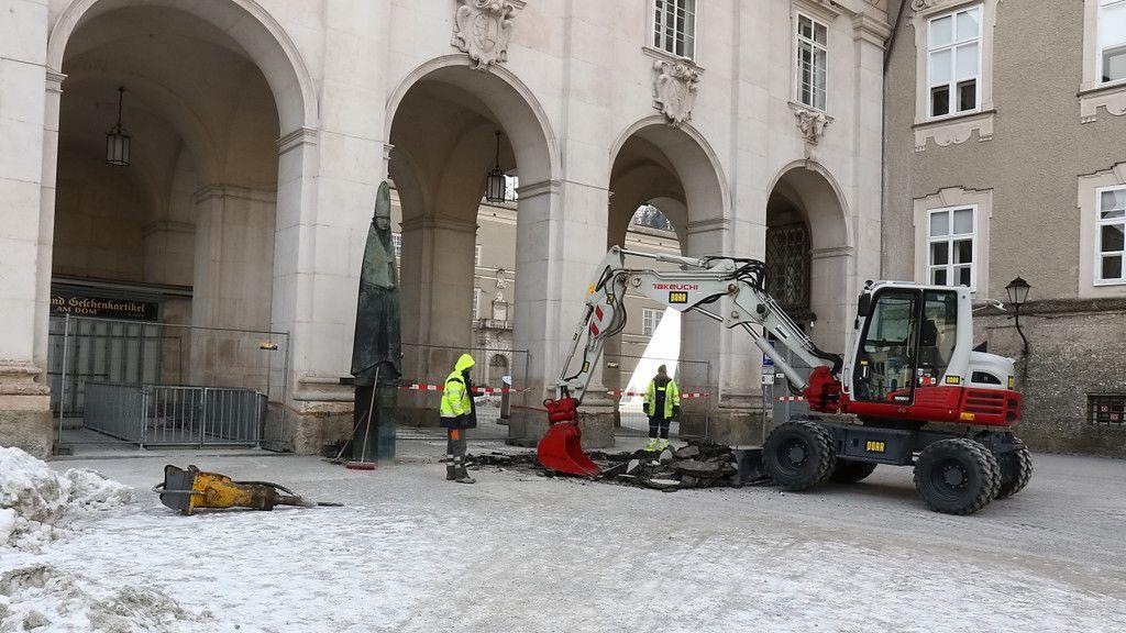 Umfangreiche Bauarbeiten am Residenzplatz