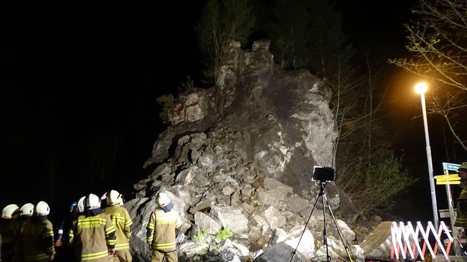 Drei Kubikmeter Gestein lösten sich in Taxenbach.