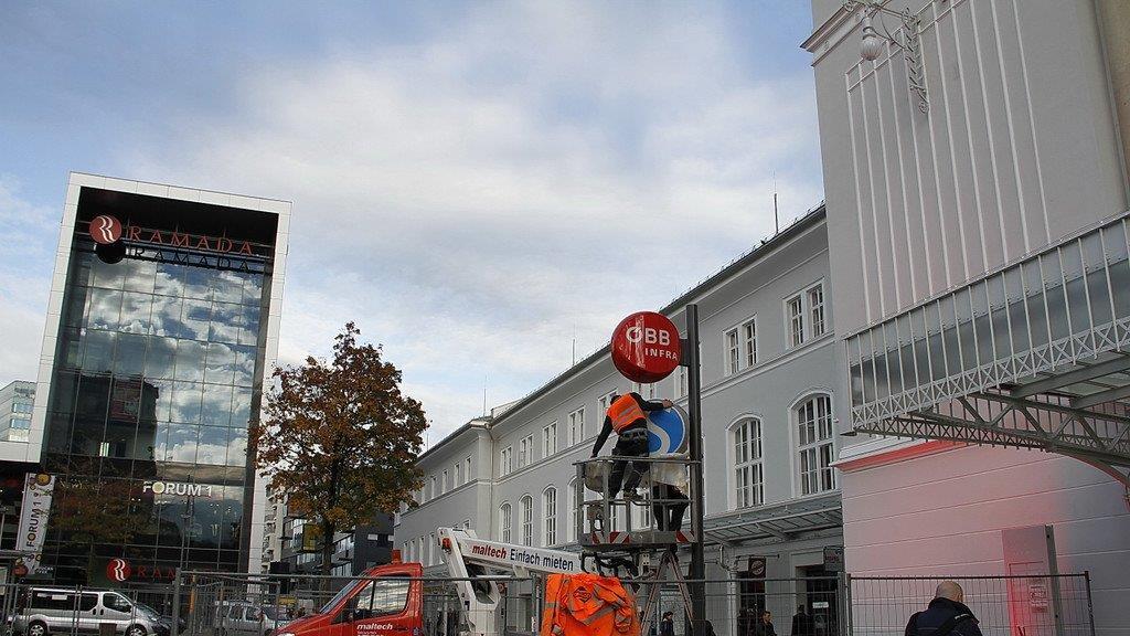 Finale Arbeiten am Salzburger Hauptbahnhof