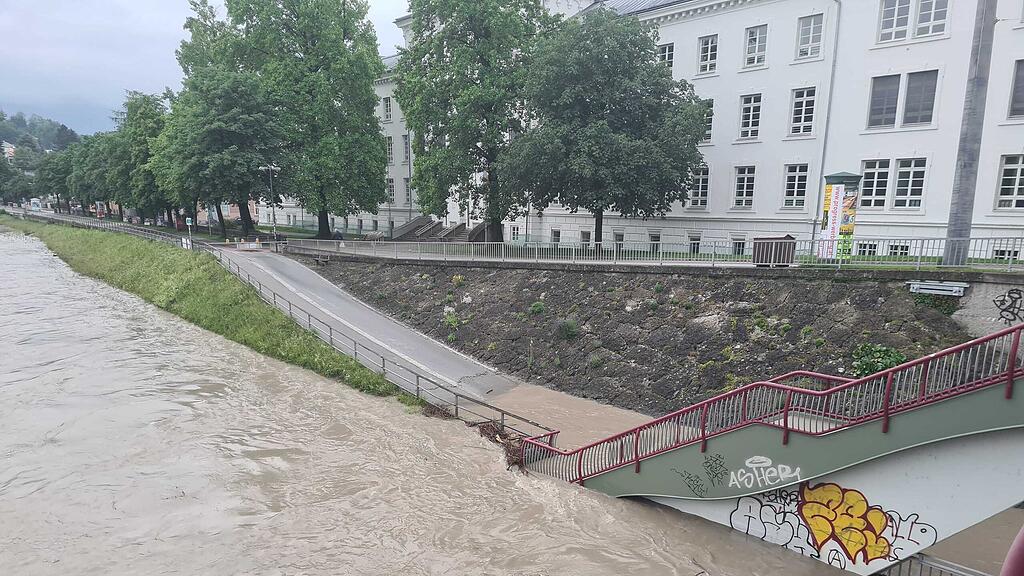 Hochwasser-Sperre Salzach