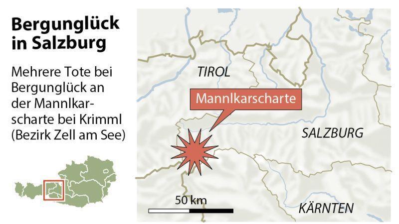 Bergunfall in Krimml fordert fünf Tote