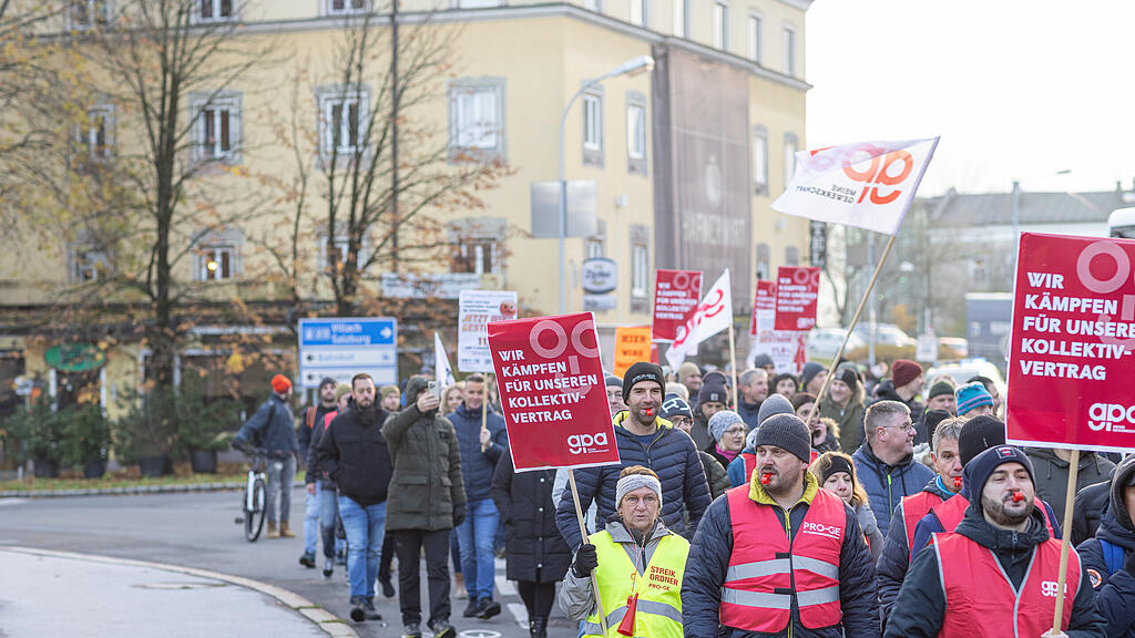 Streik und Solidaritätsmarsch bei Emco und Bosch in Hallein