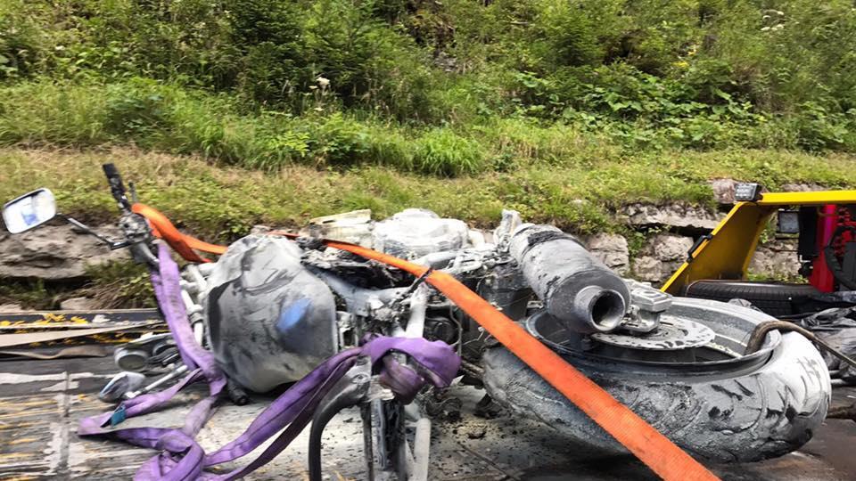 Motorradunfall auf B99