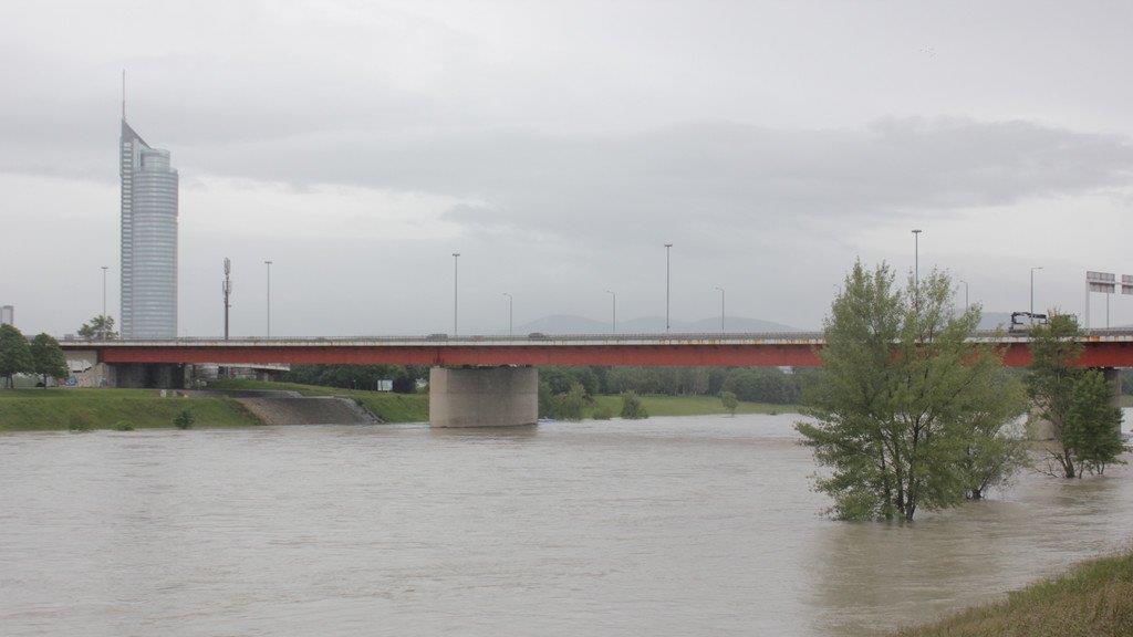 Hochwasser in Wien (Copa Cagrana)