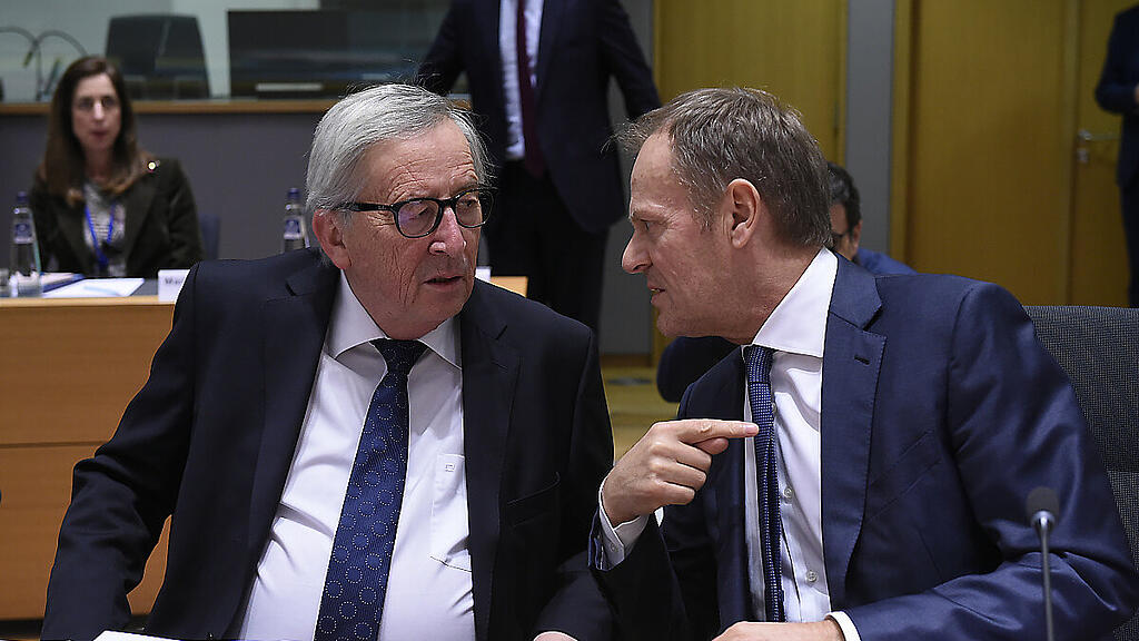 EU-Kommissionspräsident Juncker und EU-Ratspräsident Tusk