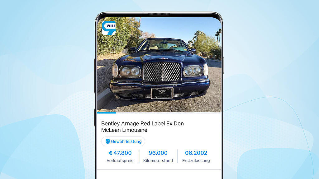 Bentley von "American Pie"-Sänger auf willhaben