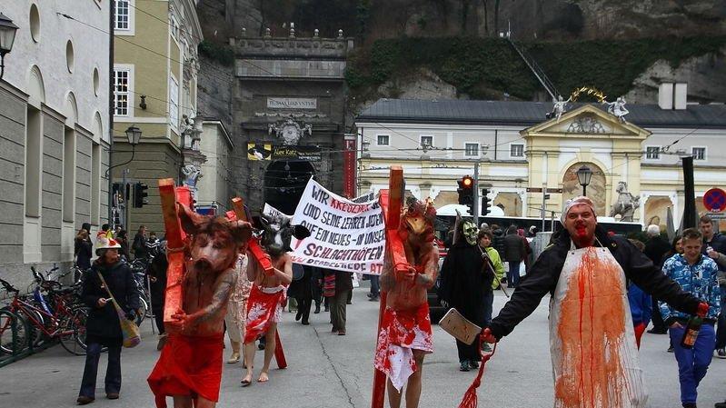 Tierrechtsdemo in Salzburg
