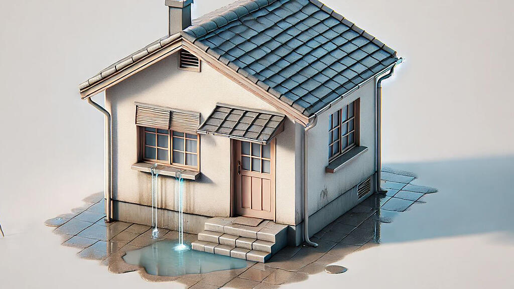 Haus mit Wasserschaden