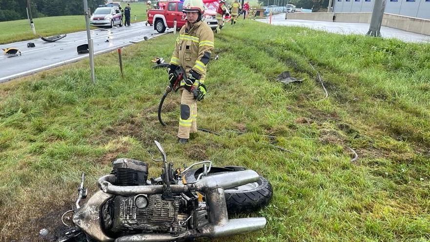 Unfall Henndorf Motorrad