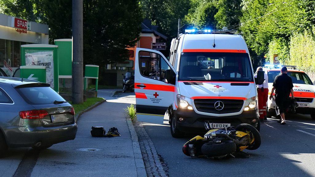 Motorrad contra Pkw in der Aigner Straße