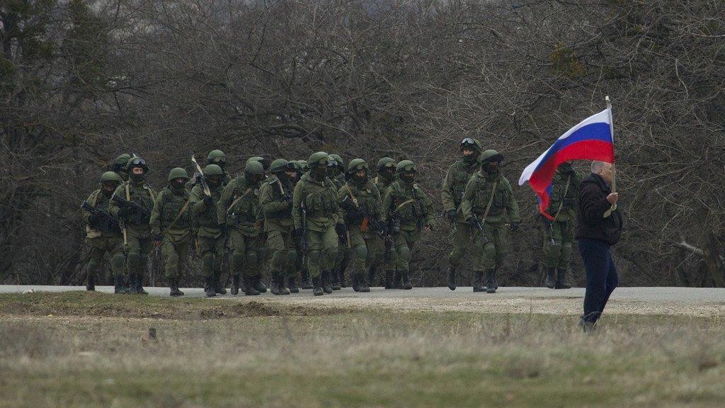 Stationierte Soldaten auf der Krim