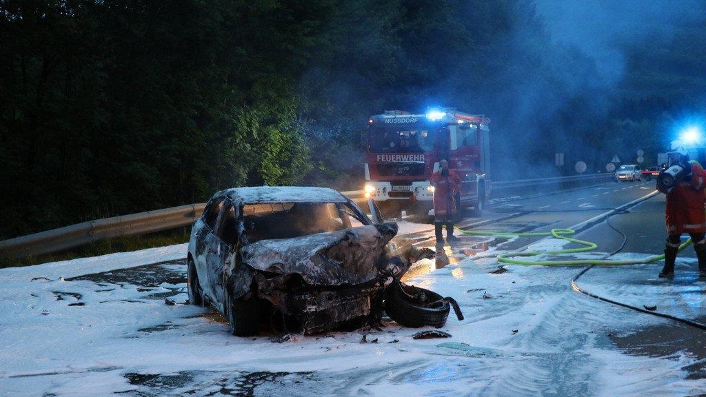 Schwerer Crash auf der B156