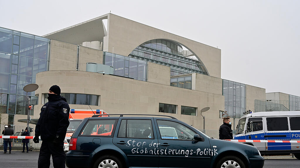 Protest vor Kanzleramt in Berlin