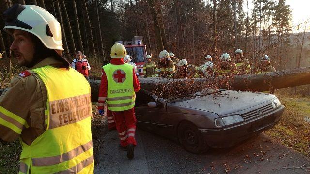 Freiwilligen Feuerwehren üben in St. Georgen