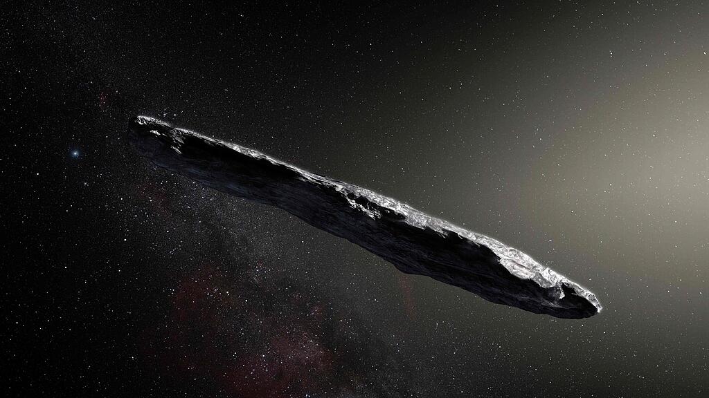Das Objekt mit dem hawaiianischen Namen „Oumuamua“ sorgte im Oktober 2017 erstmals für Aufsehen.