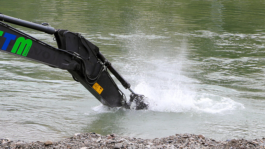 Baggerarbeiten Salzach