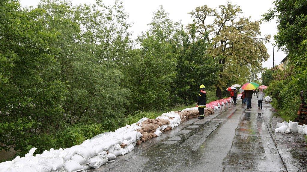 Hochwasser Mangfall Kolbermoor