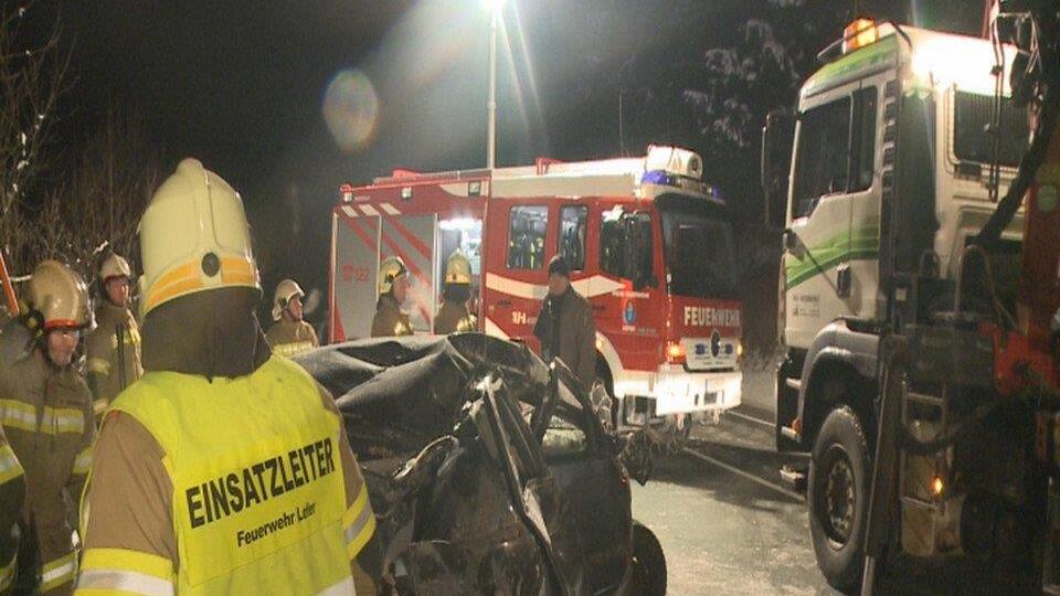 Pkw stürzt in Saalach