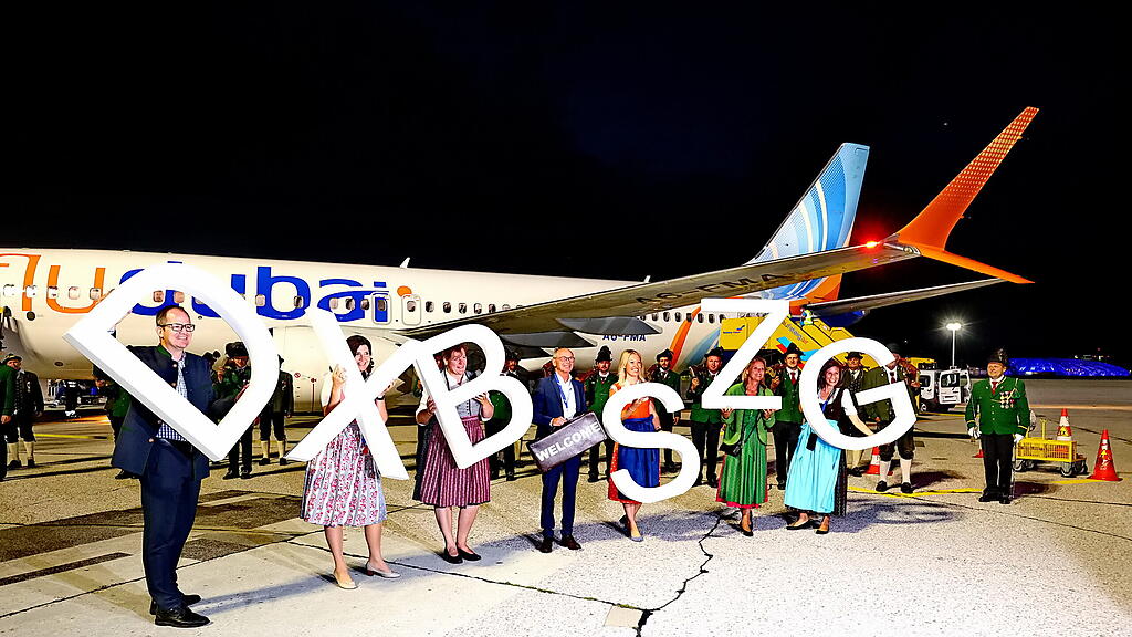 Landung Flydubai in Salzburg