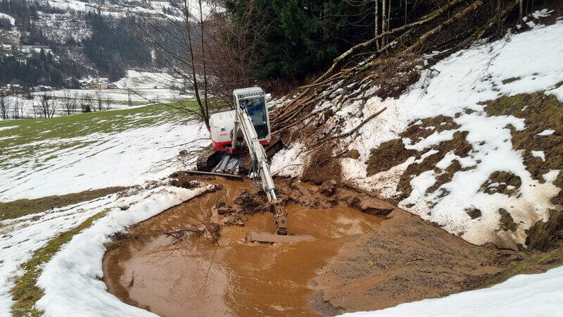 Murenabgang in St. Johann