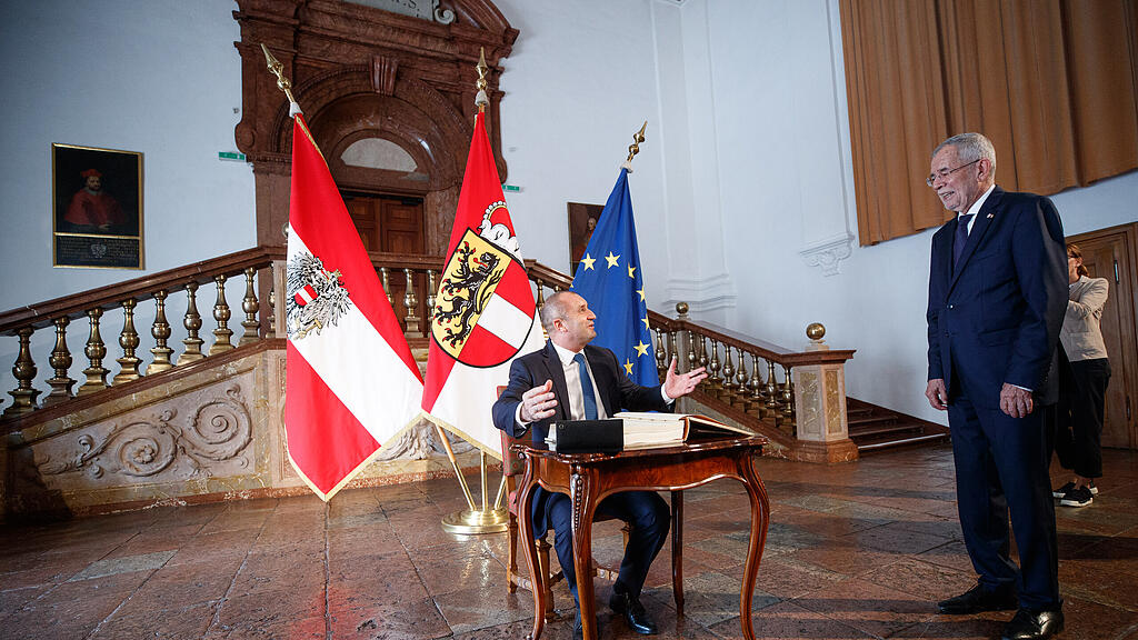 Salzburg Besuch Van der Bellen und Präsident Radew aus Bulgarien