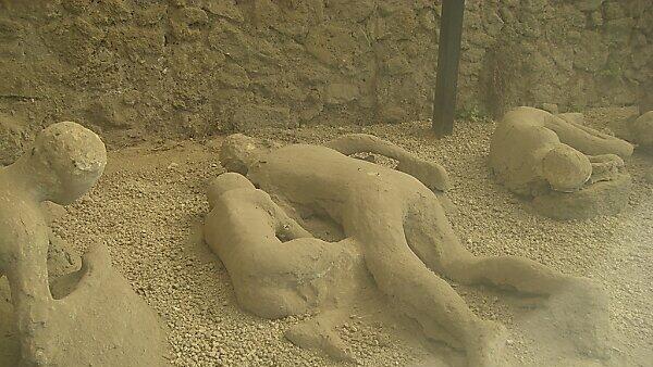 Versteinerte Menschen in Pompei