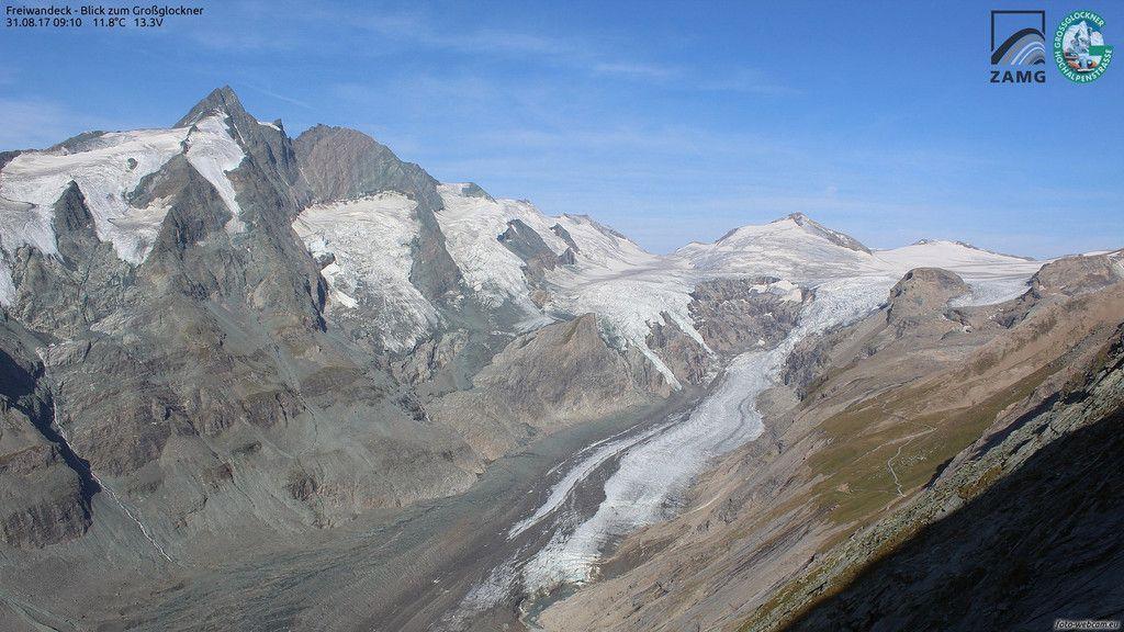 Gletscher stark geschmolzen